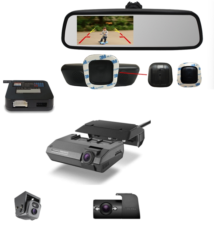 Thinkware | Dash Cam F790 Commercial Package 1 With InCarTech 4.5 inch Rear view mirror monitor (Universal Window Mount)